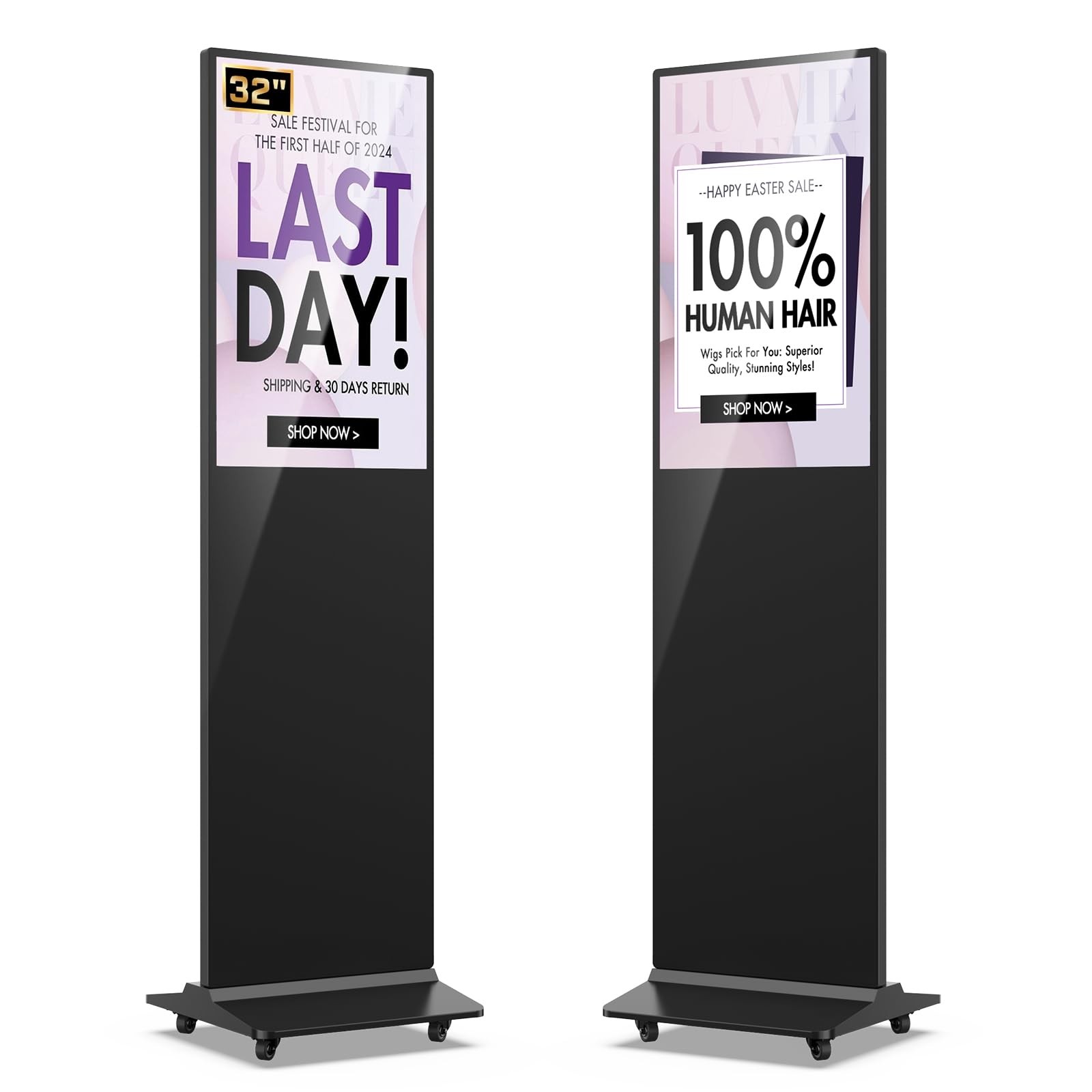 MWE 32 Inch Indoor Floor Standing Digital Signage Advertising Display Kiosk LCD