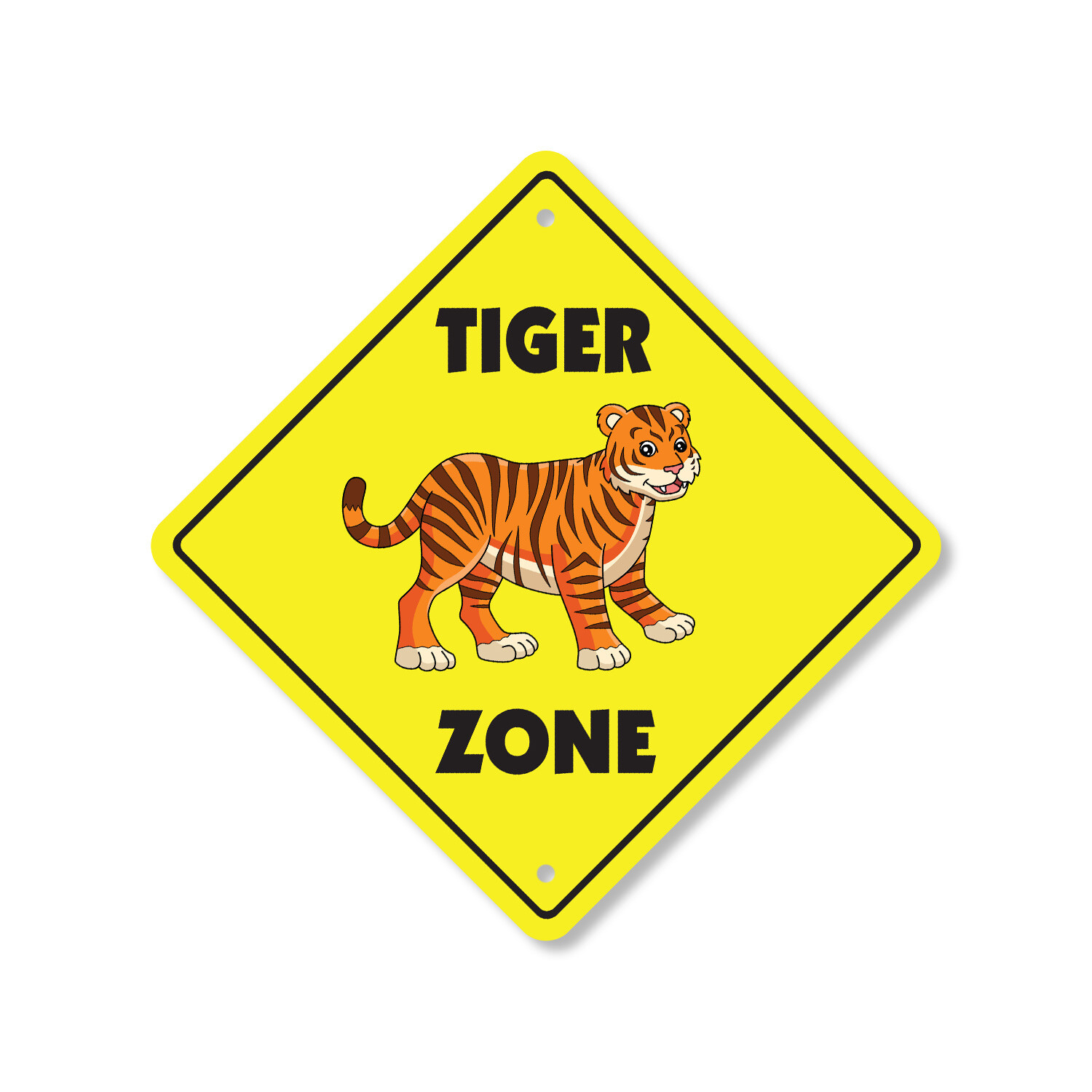 Tiger Plastic Street Sign Crossing Xing Gift Novelty Funny
