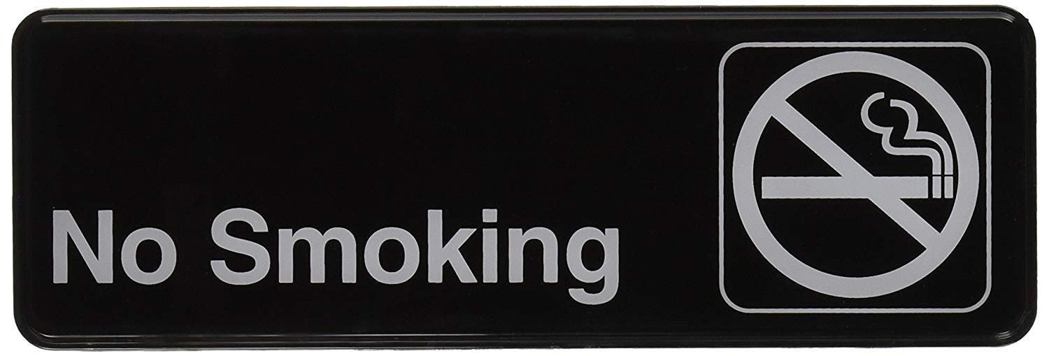Winco SGN-310 Sign, 3-Inch by 9-Inch, No Smoking