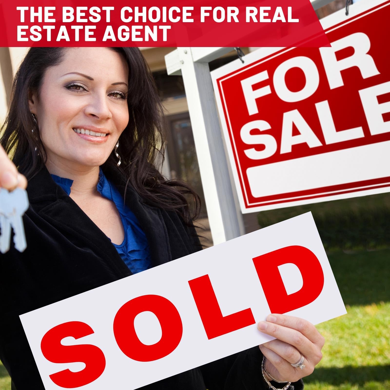 12 Pcs Real Estate Rider Signs, 6 x 17.2 Inch, 24 Stakes, Coming Soon, Sold S…