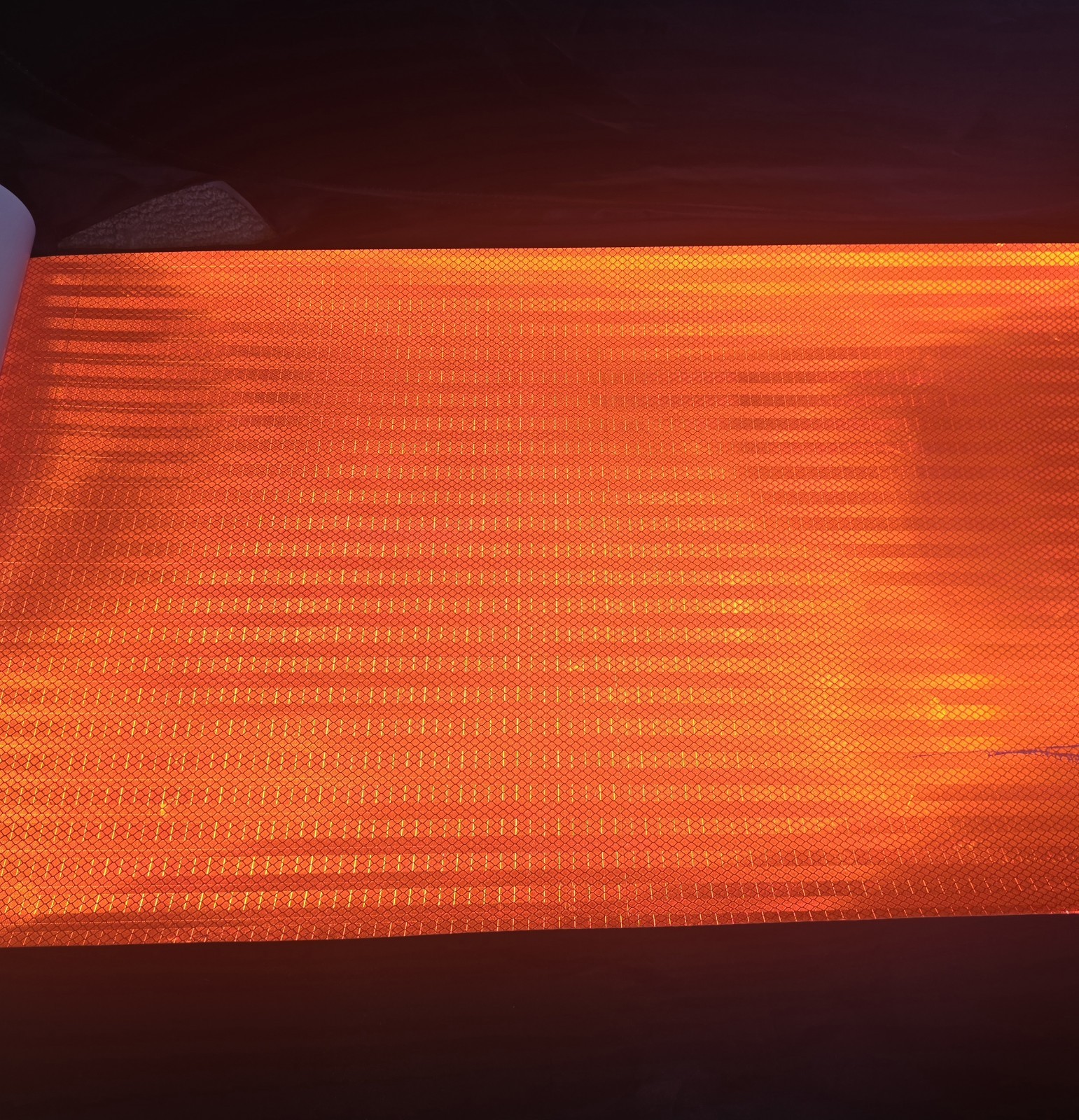 LOT 2 PIECES FLUORESCENT ORANGE REFLECTIVE ADHESIVE SHEETING SIGN VINYL LARGE…