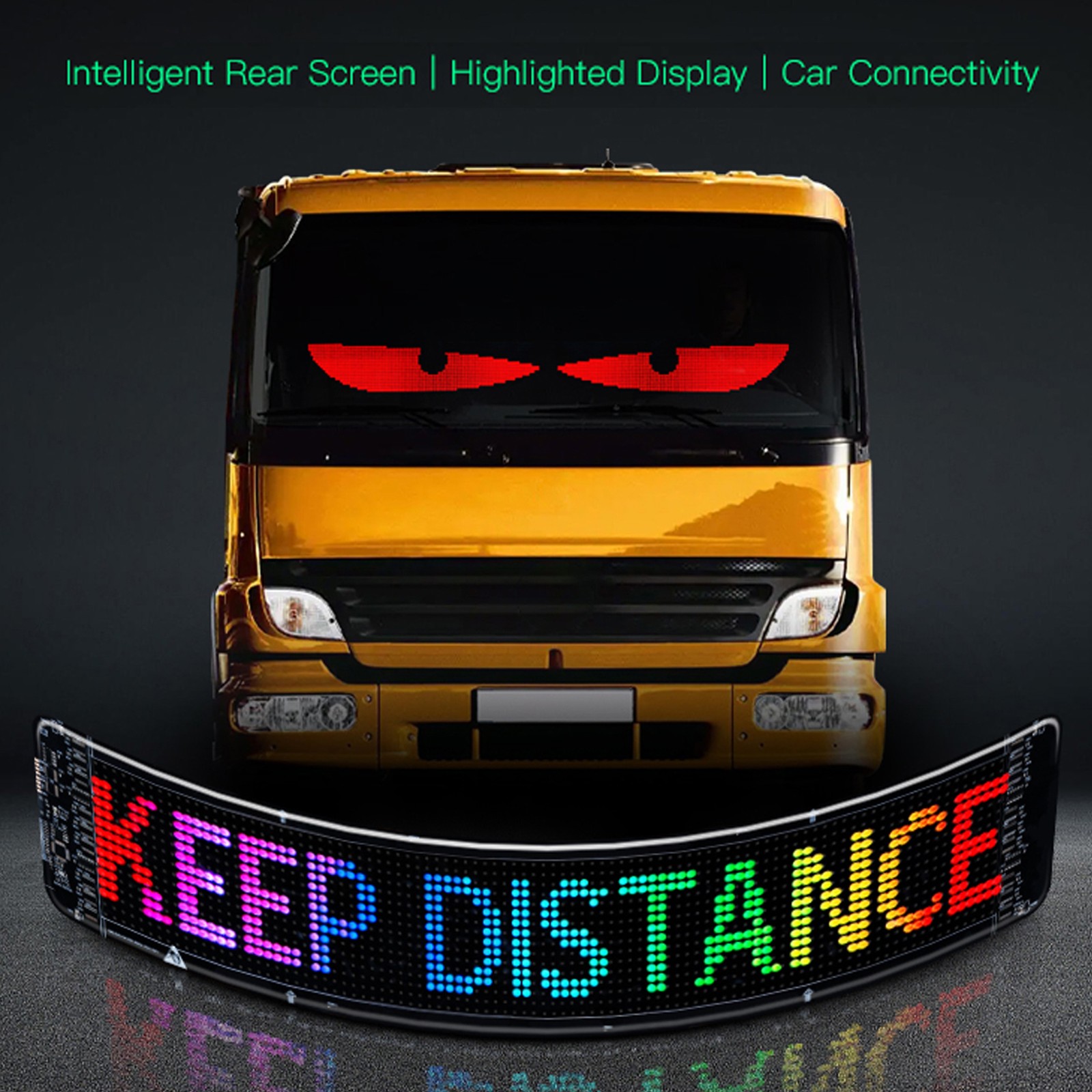 2-DIY Eyes Light For Windshield With Remote And APP Control BT Connect