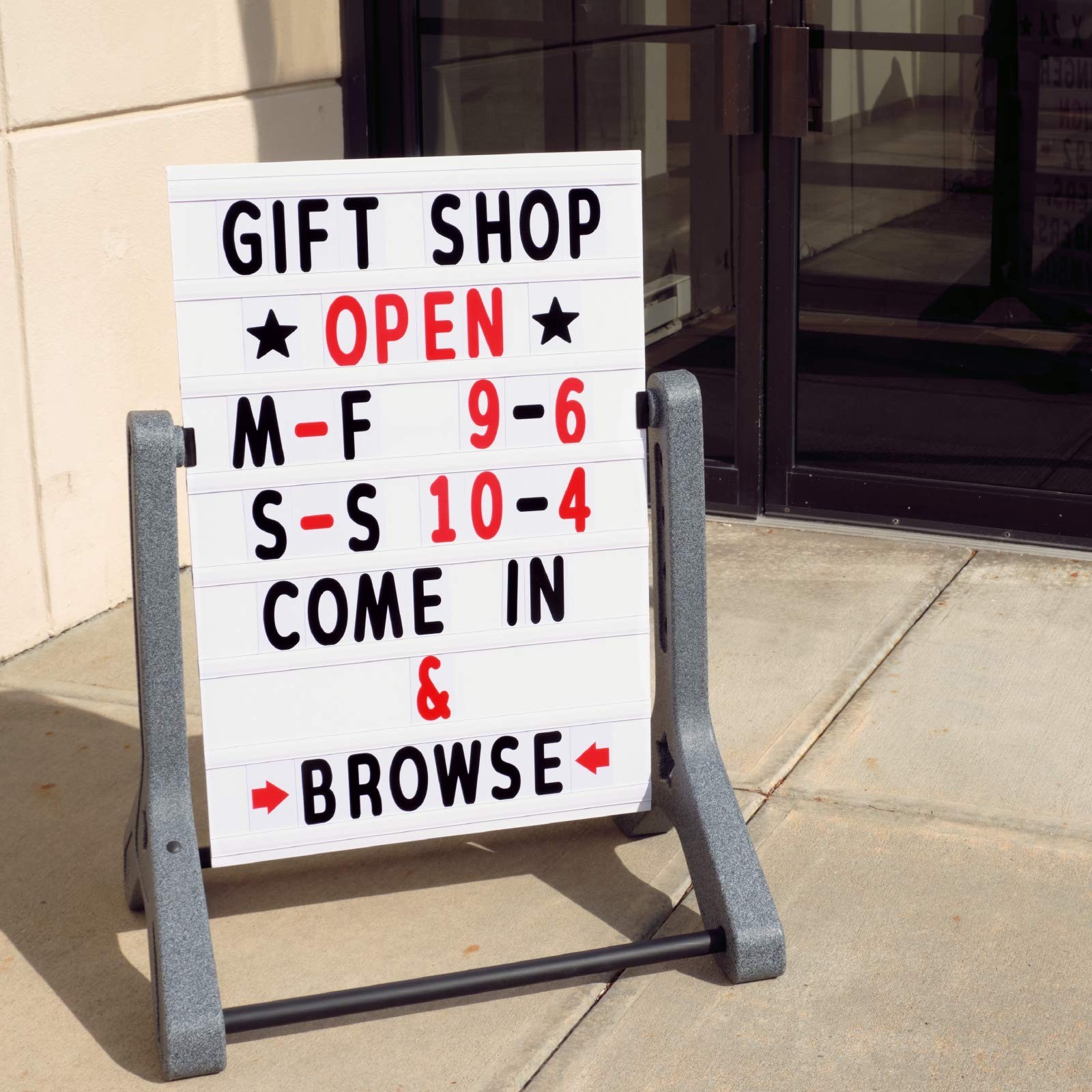 EXCELLO GLOBAL PRODUCTS, Swinging Changeable Message Sidewalk Sign: 24&Prime; x 36&Prime;…
