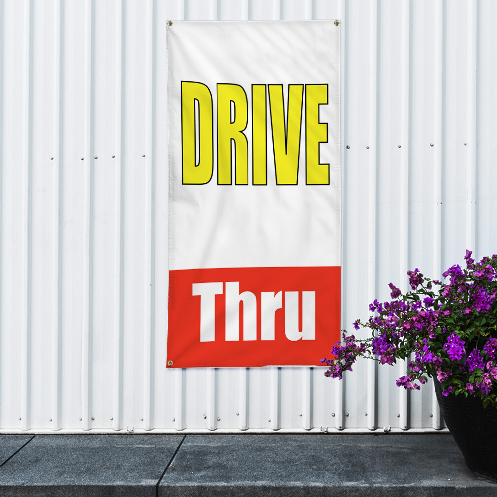Vertical Vinyl Banner Multiple Sizes Drive thru Promotion Business B Business