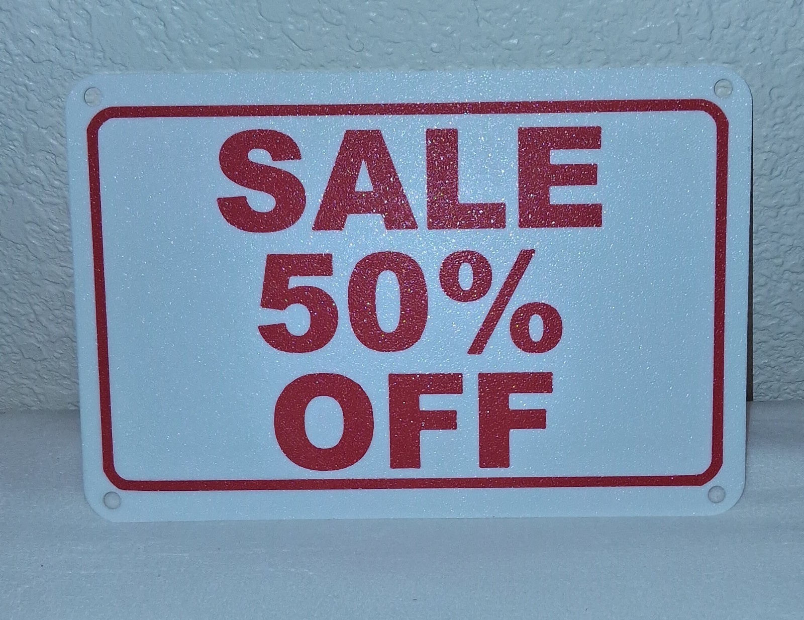 6&Prime; x 9&Prime; SALE 50% OFF Sign Plastic w/mounting holes for screws or « zip ties ».