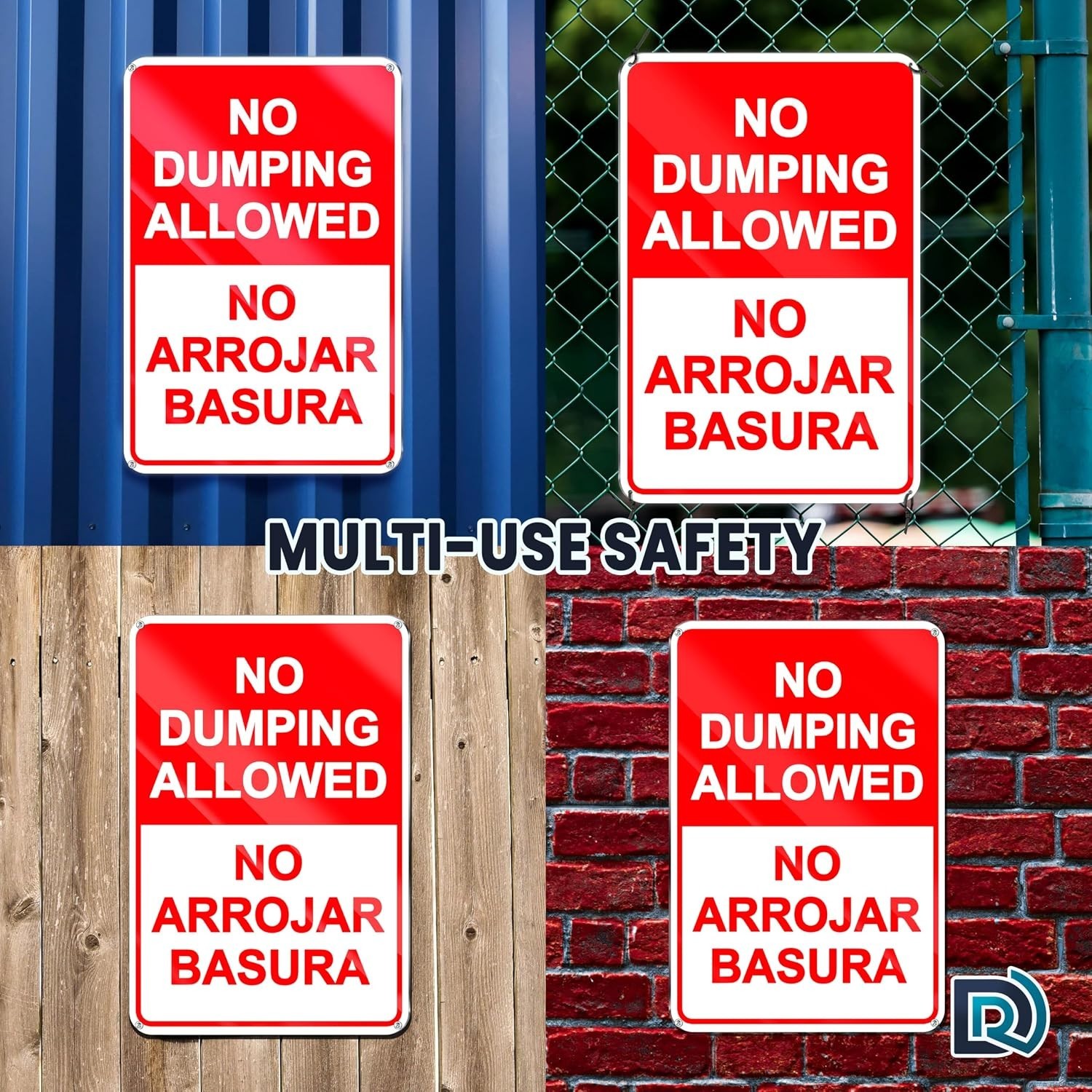 Private Property No Littering Sign – 8×12 Reflective Aluminum for Long-Term Use
