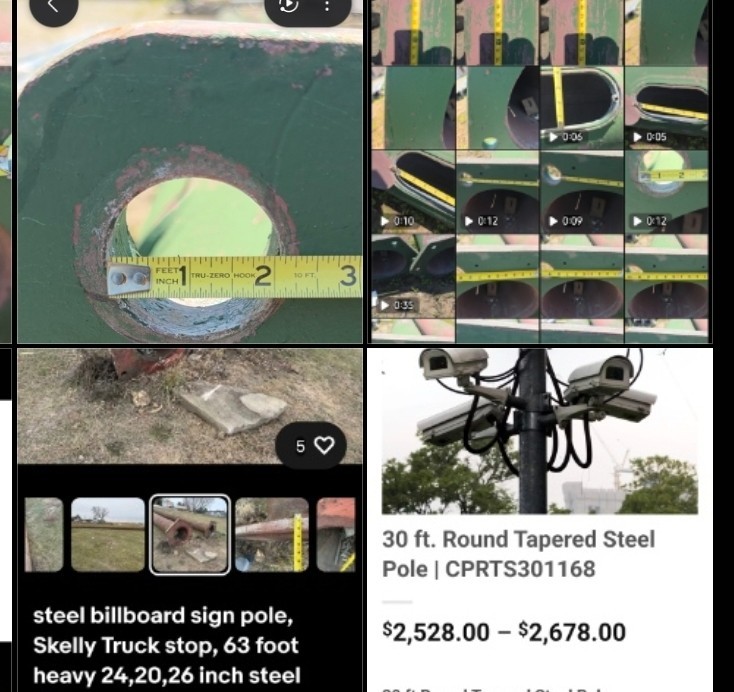 30 FT Long Commercial grade traffic Light Pole.. , Billboard, CAMARA Pole