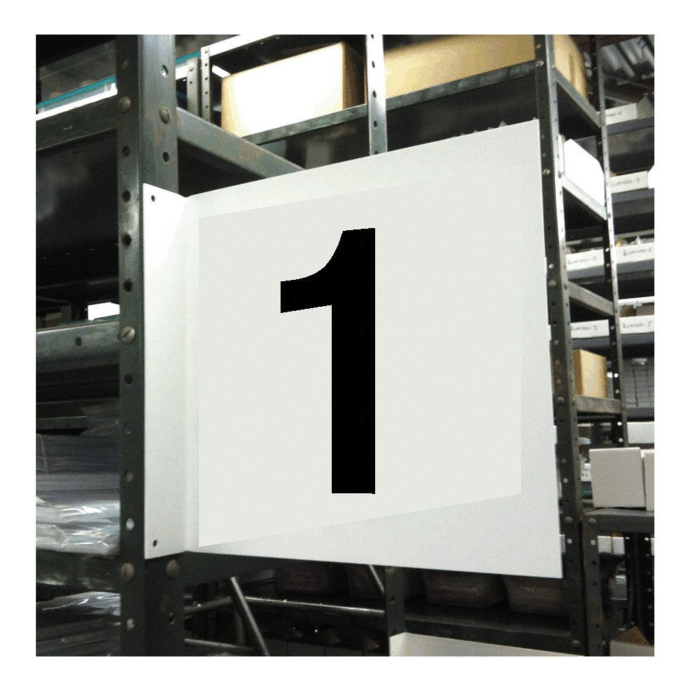 STRANCO INC HPS-2W1412-1 Projecting Aisle Sign,12in x 12in,Vinyl 23J641