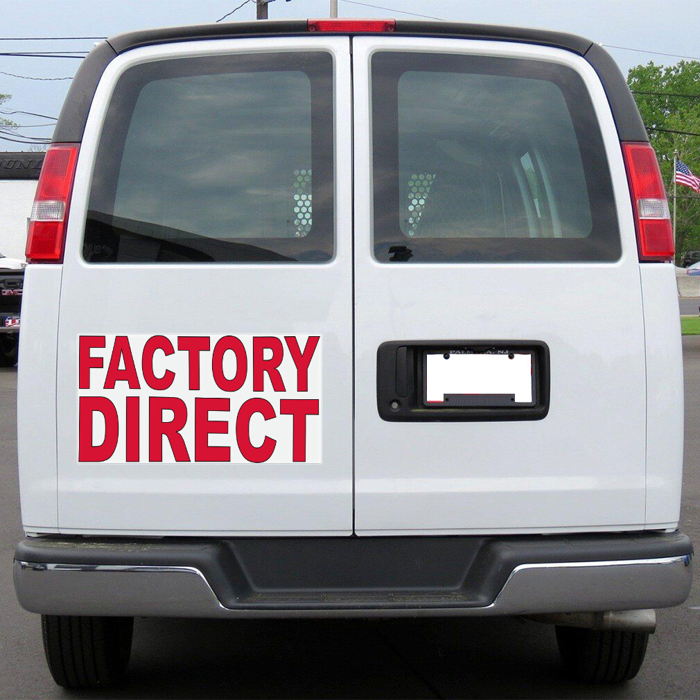 Car Magnet Set of 2 Factory Direct Red Car Advertising Industrial Sign