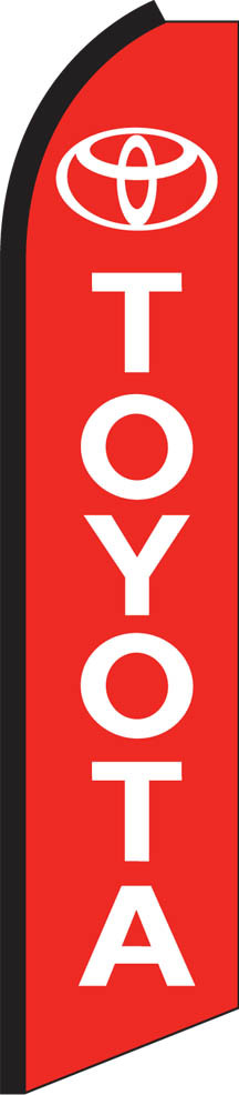 Toyota 15&prime; Tall Swooper Flag & Pole Kit Feather Super Bow Banner
