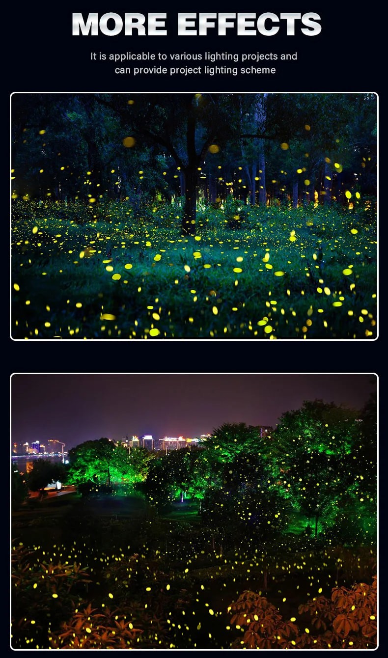 30W Waterproof LED Garden Light Dynamic Firefly Romantic Outdoor Flood Projector