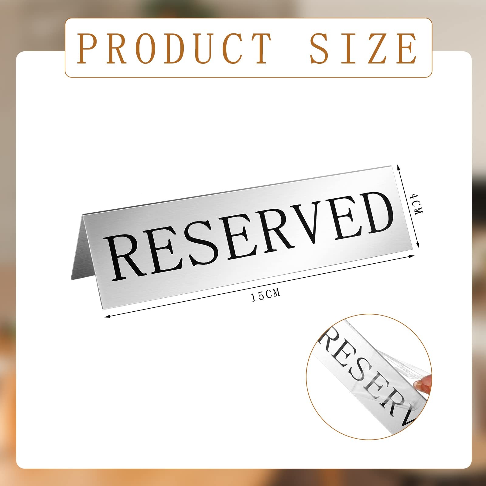Metal Reserved Table Signs Metal Reserved Sign Double Sided Table Stand Tents Se