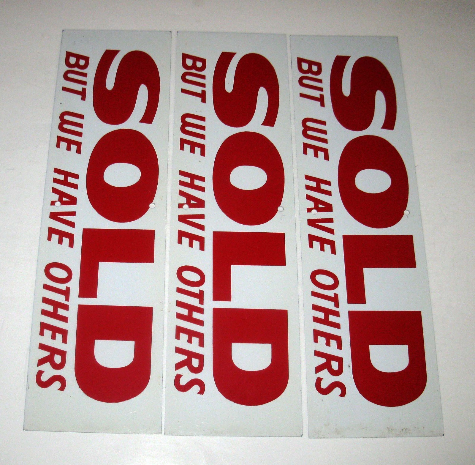 Lot of 6 Sold But We Have Others 16&Prime; Metal Sign Real Estate Retail Advertising