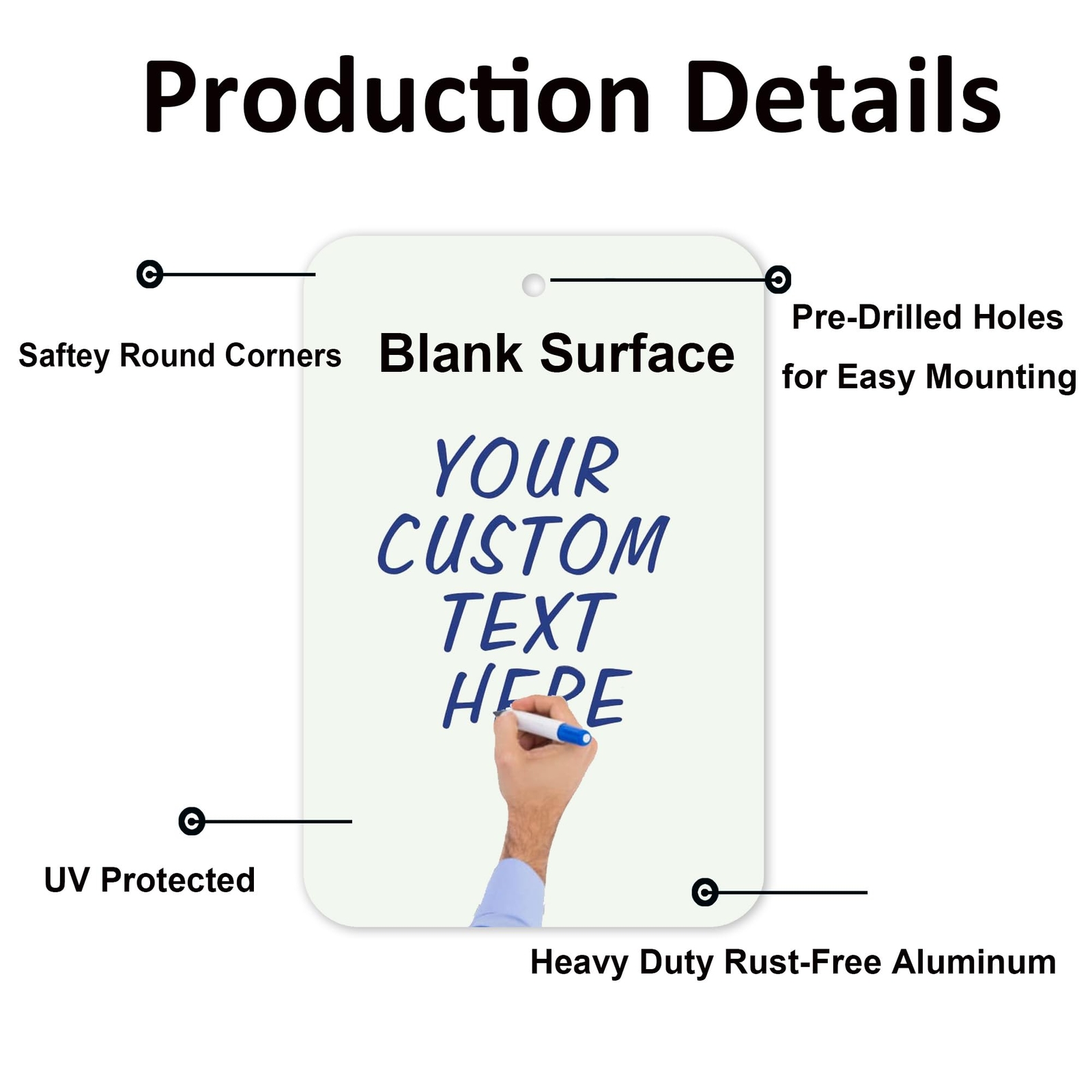 2-Pack 18×12-inch Blank White Metal Sign Reflective Rust-Free Aluminum