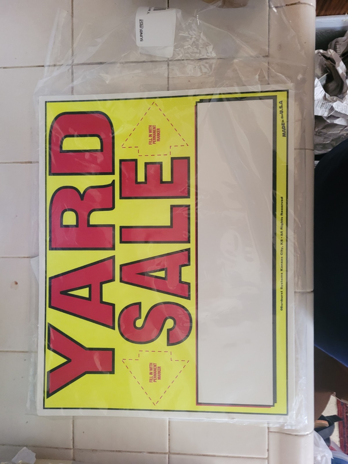 2 Yard Sale Signs 4 Garage Sale Signs 30 Sheets Of Price Amount Sticker Labels