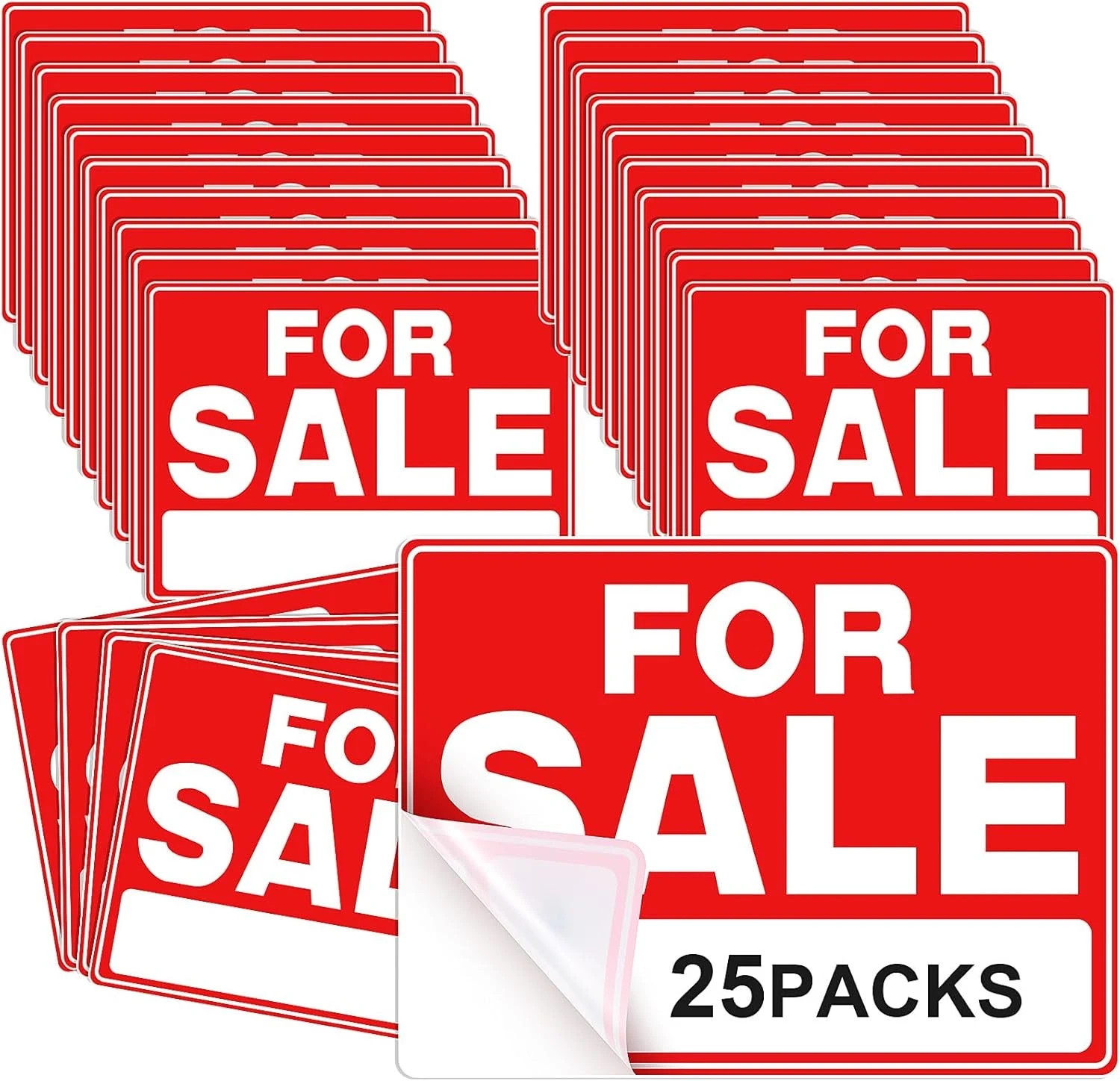 25 Pcs for Sale Signs for Vehicle 9 X 12 Inches Sale Signs Car, Houses, Auto Sal