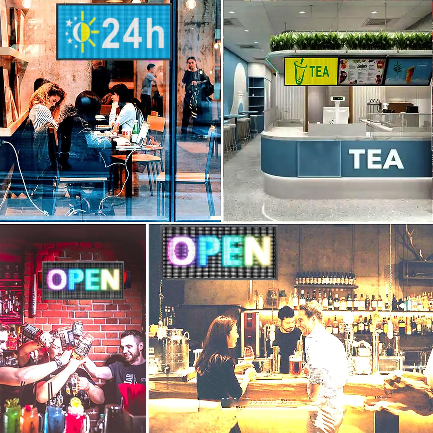 P3 Full Color LED Sign 16&Prime;x8.7&Prime; – Wifi Programmable Scrolling Display Board