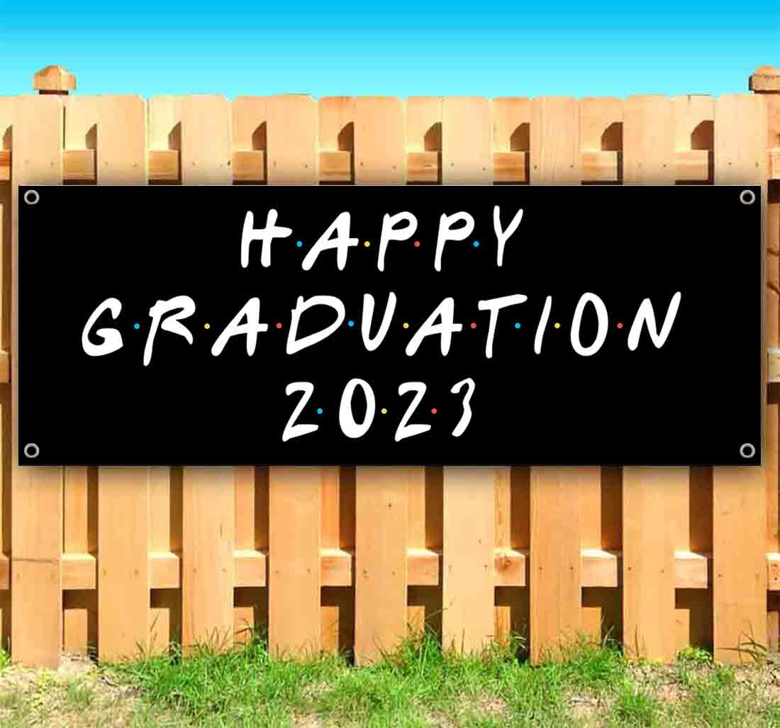 HAPPY GRADUATION 2023 Banner Advertising Vinyl Flag Sign Many Sizes School