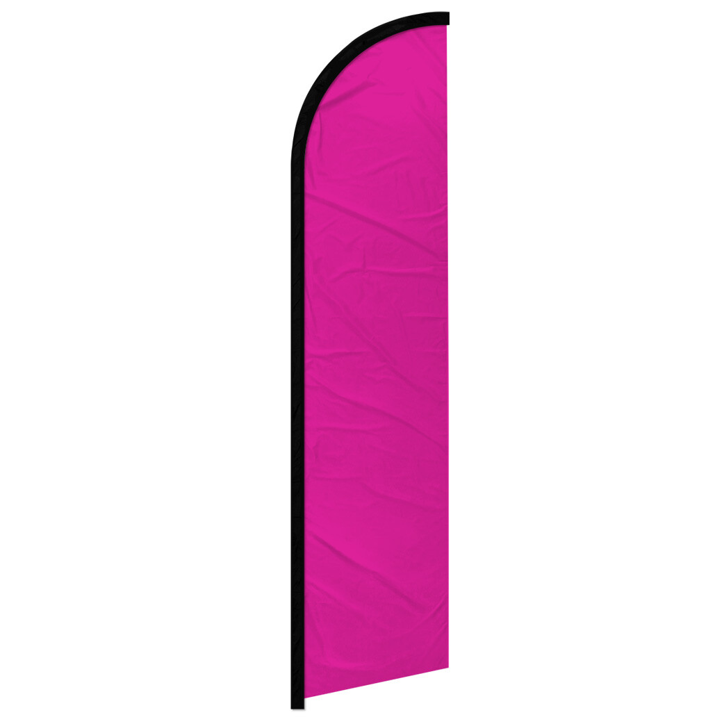 Solid Color Hot Pink Full Curve Windless Swooper Flag Pink Flag