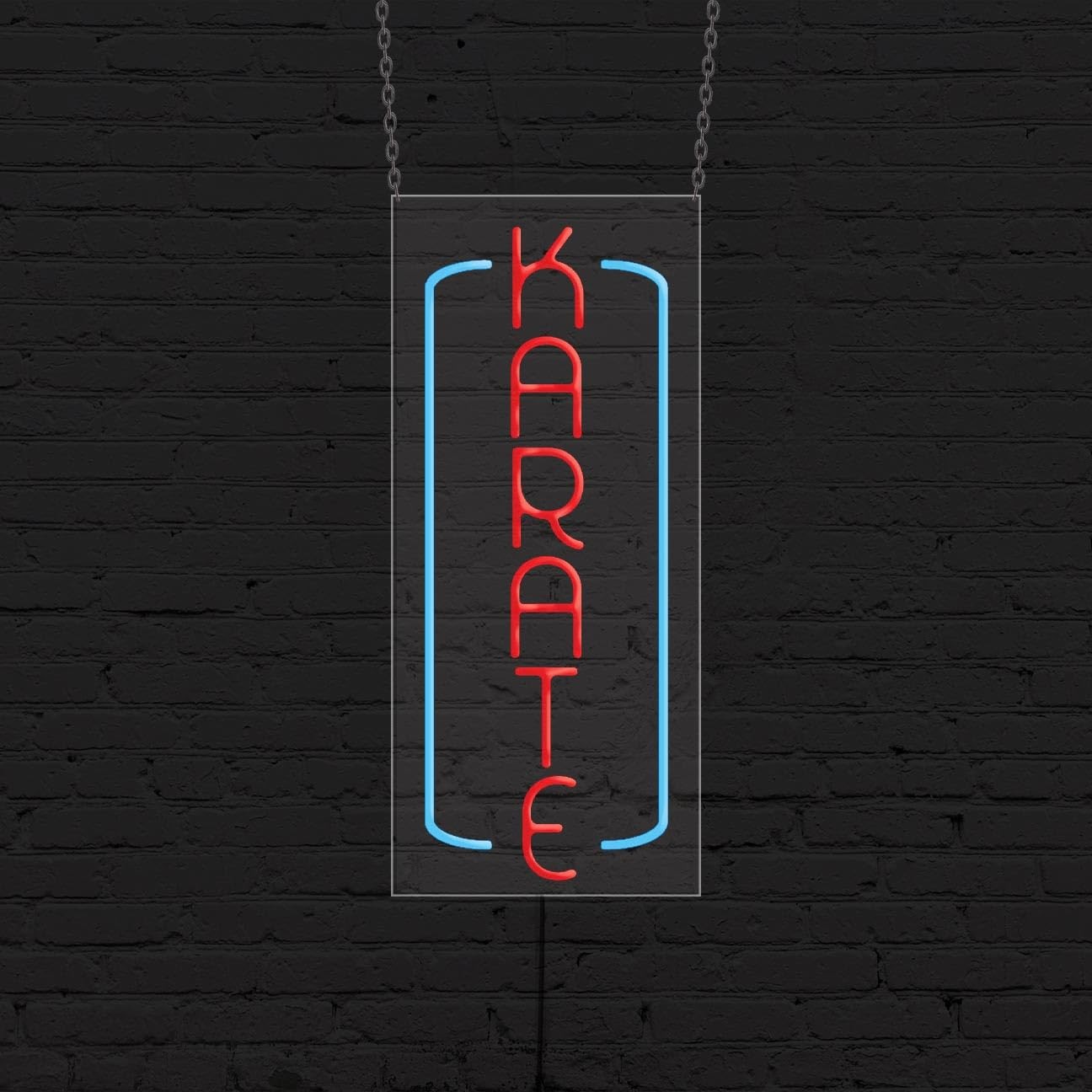 Karate Sign for Business Displays | LED Flex Neon | 13&Prime;W x 32&Prime;H x 1&Prime;D