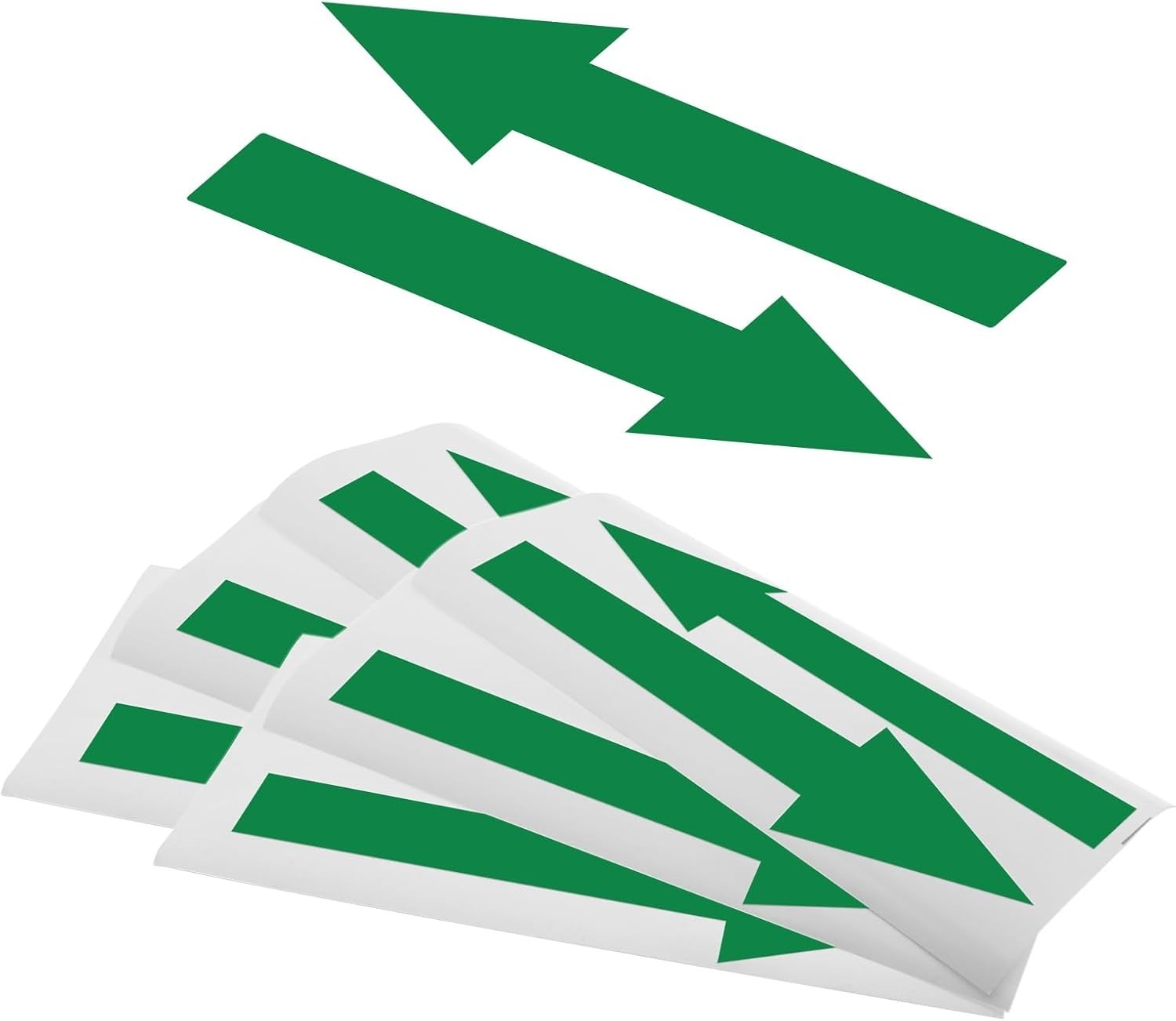 12 Pack Waterproof Green Arrow Floor Stickers – 8×2 Inch Removable Decals