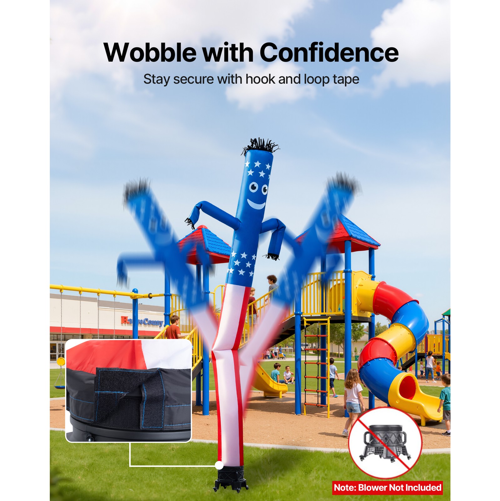 Uimoso 20-Foot Inflatable Dancing Tube Man with 18-Inch Diameter, No Blower