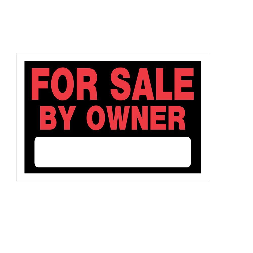 Hillman Black & Red For Sale By Owner Sign, 8 in. x 12 in.