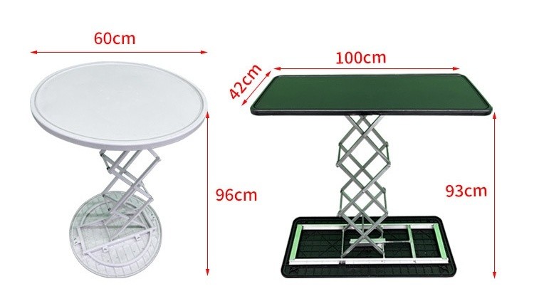 Quick-Pop Portable Display Counter with Plastic Cylinder Lift & Elastic Fabric