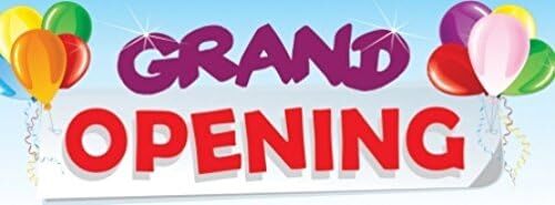 Grand Opening (Balloons) | Vinyl Banner w/ Grommets | 3’H x 8’W