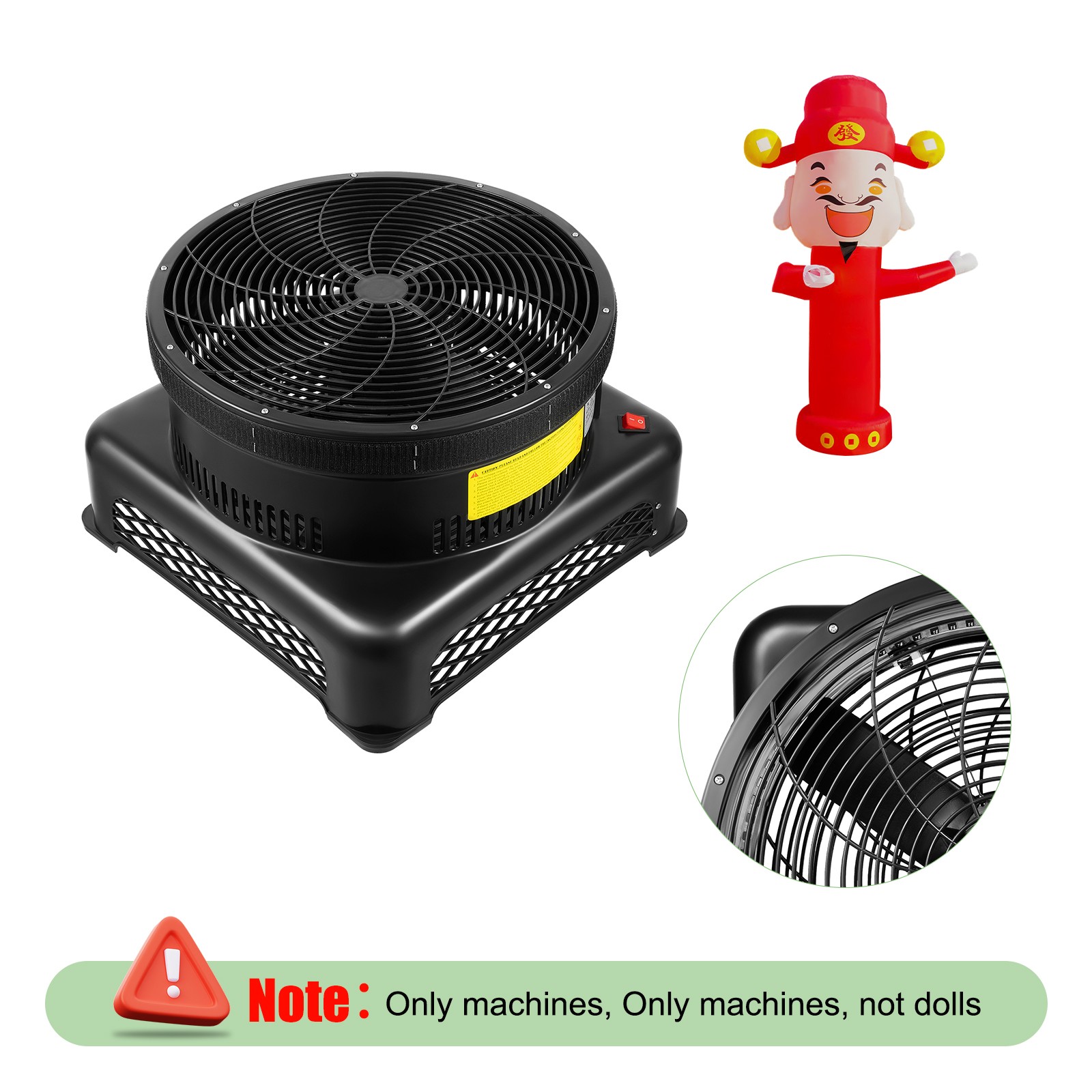 750W 1HP Inflatable Blower Air Blower Fan For Air Tube Puppet Dancer Wind Tube
