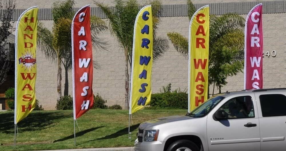 Mocha 15ft Feather Banner Swooper Flag Kit – INCLUDES 15FT POLE KIT w/GROUND…