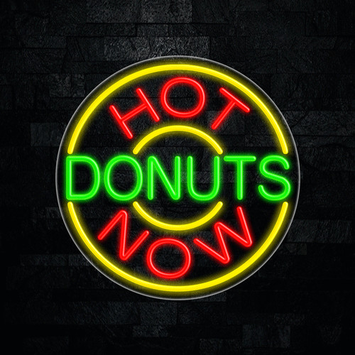 Hot Donuts LED Neon Sign 26&Prime;L x 26&Prime;H #31320