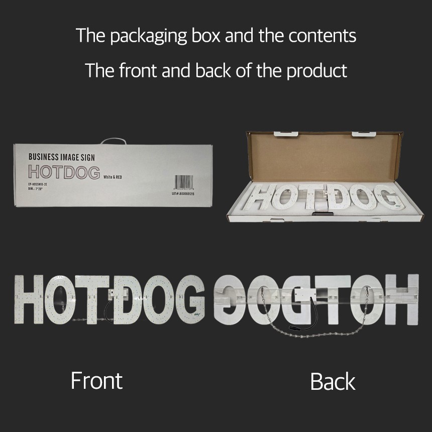 EPL Signs HOTDOG Red LED Sign Business 7&Prime;x30&Prime; Remote 2G Blinking Mode