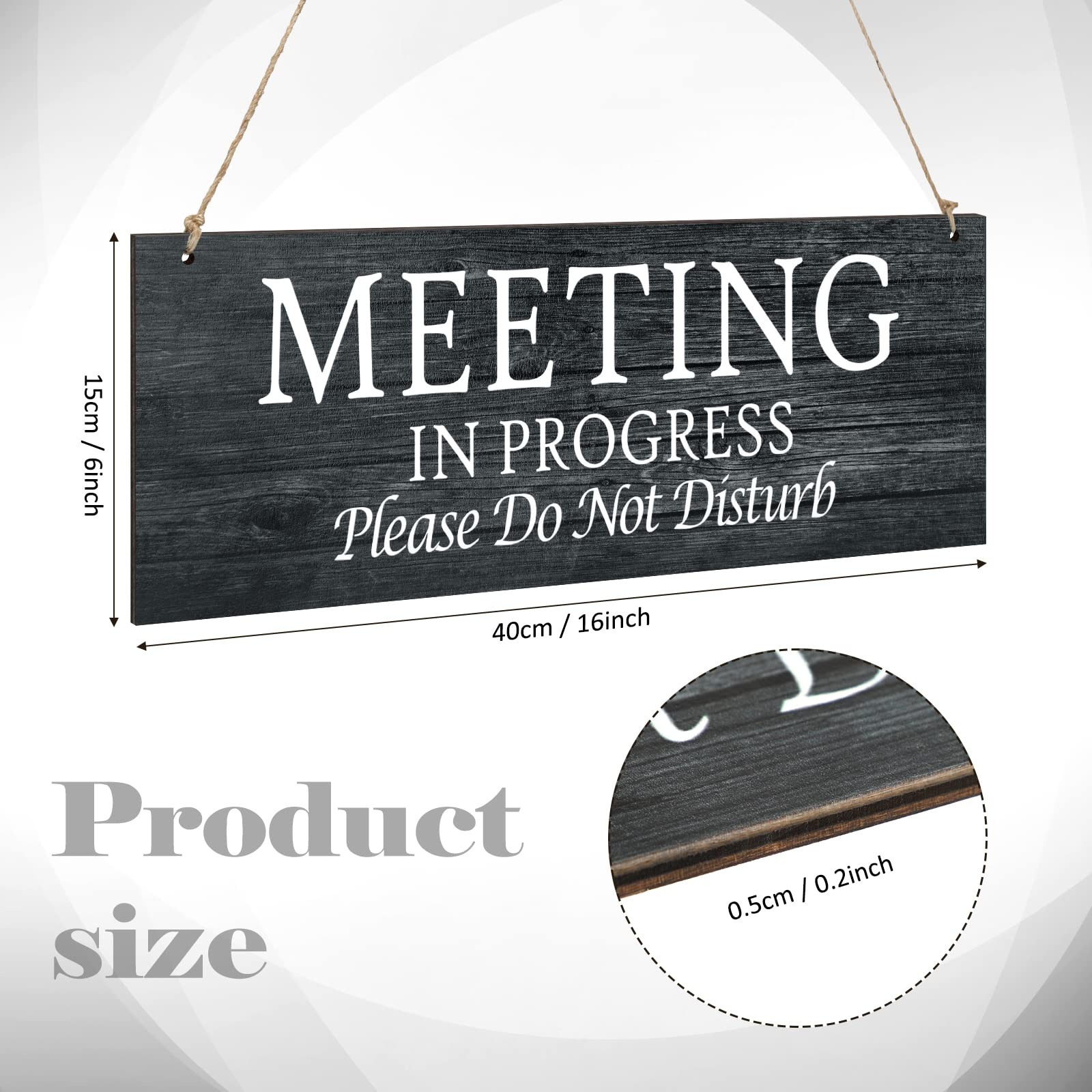1 Piece in a Meeting Sign for Office Cubicle Door, Double-side Meeting in Pro…