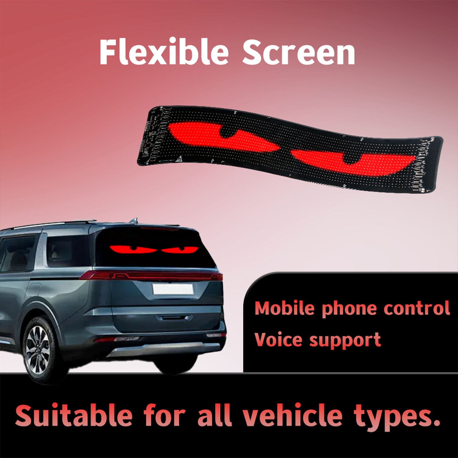 2-DIY Eyes Light For Windshield With Remote And APP Control BT Connect