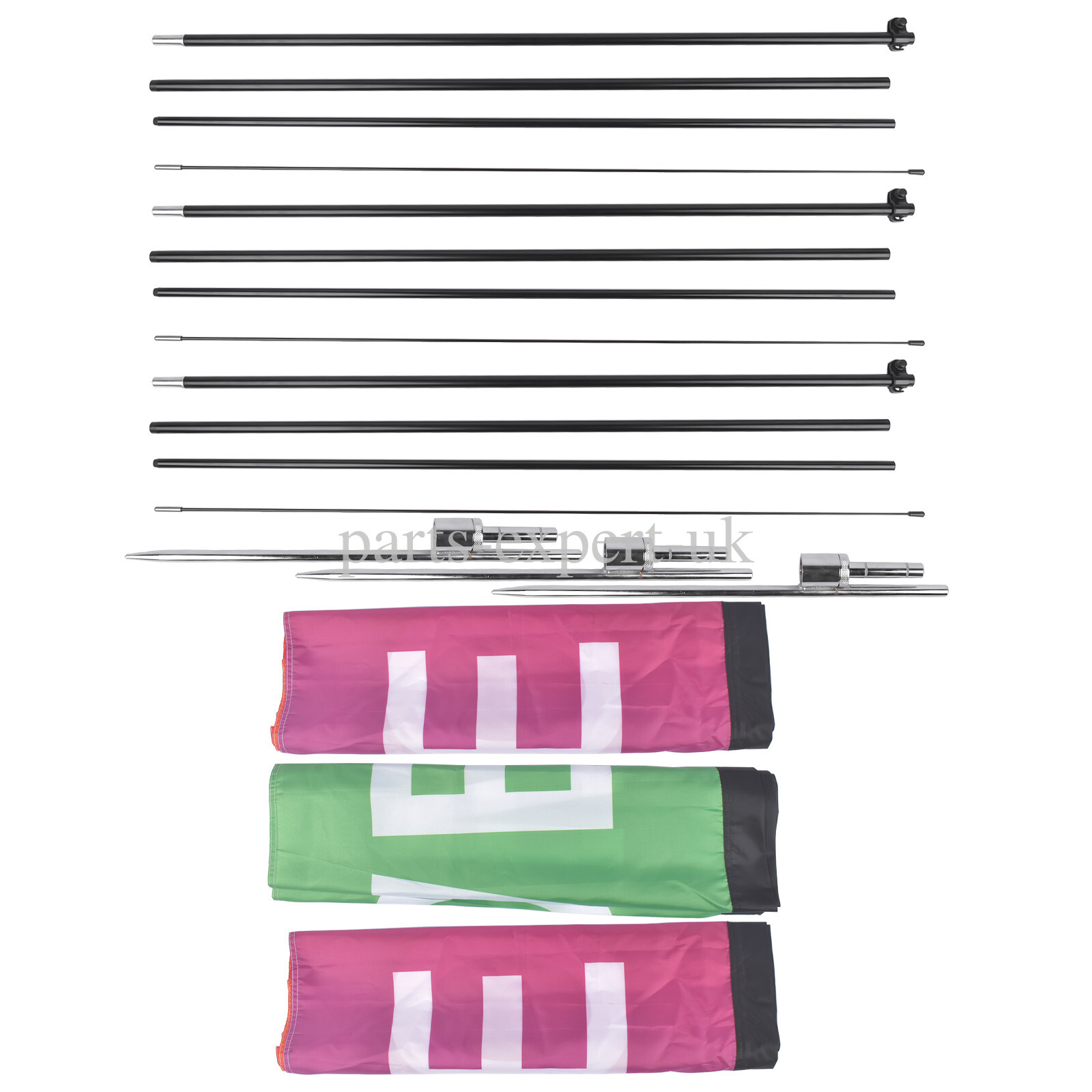 Open Feather Flags with Pole Kit, Advertising Flags for Business 2/3/4 Pack