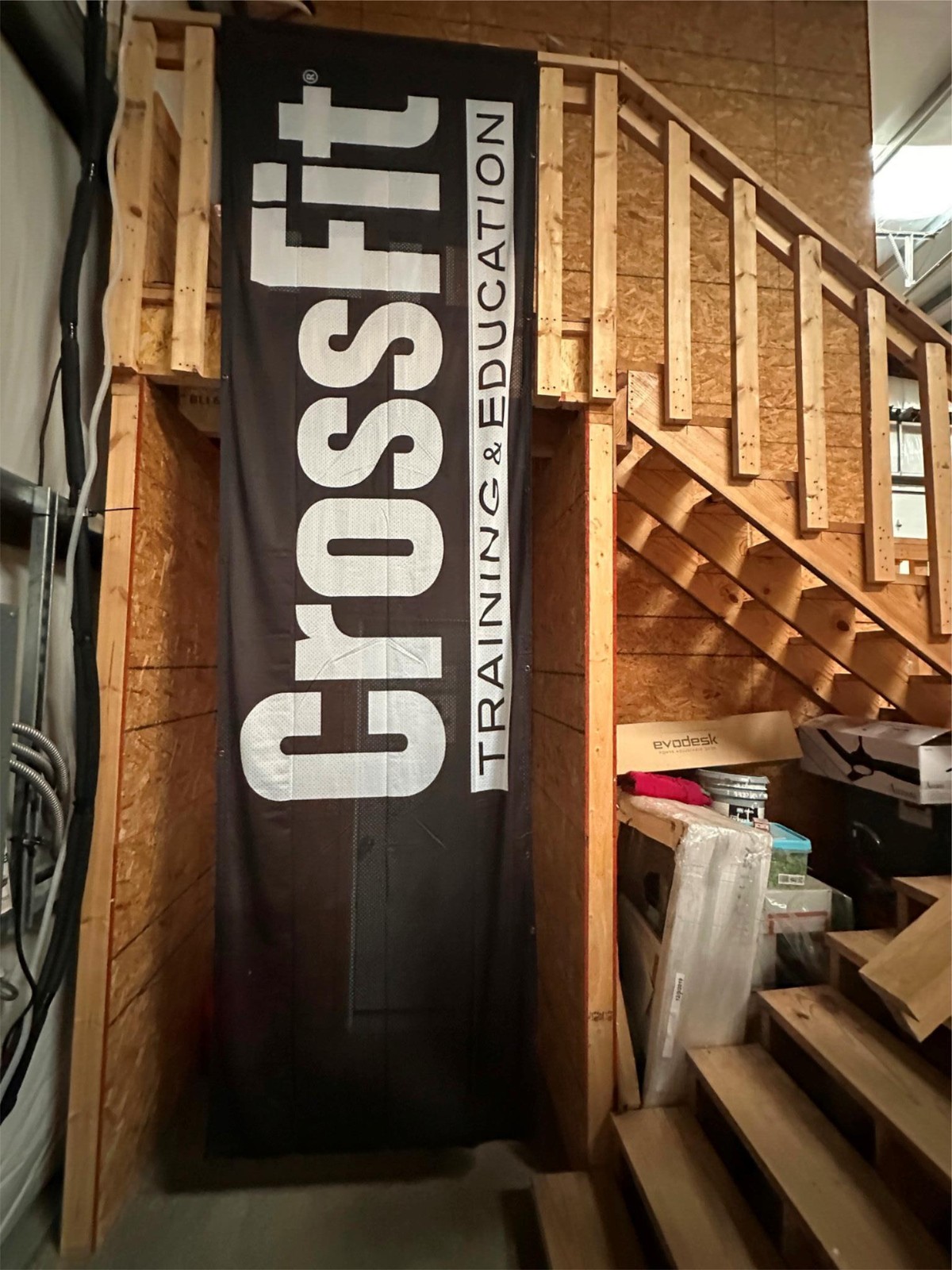 15&prime; x 3&rsquo;9&Prime; Mesh Crossfit Games Banner Black & White