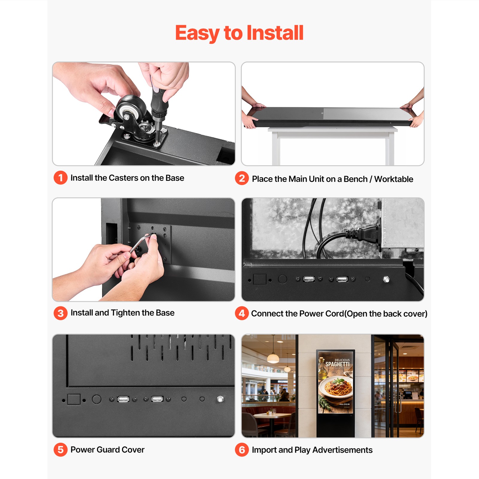 Uimoso 43 in Indoor Digital Signage Floor Standing LCD Advertising Display Kiosk