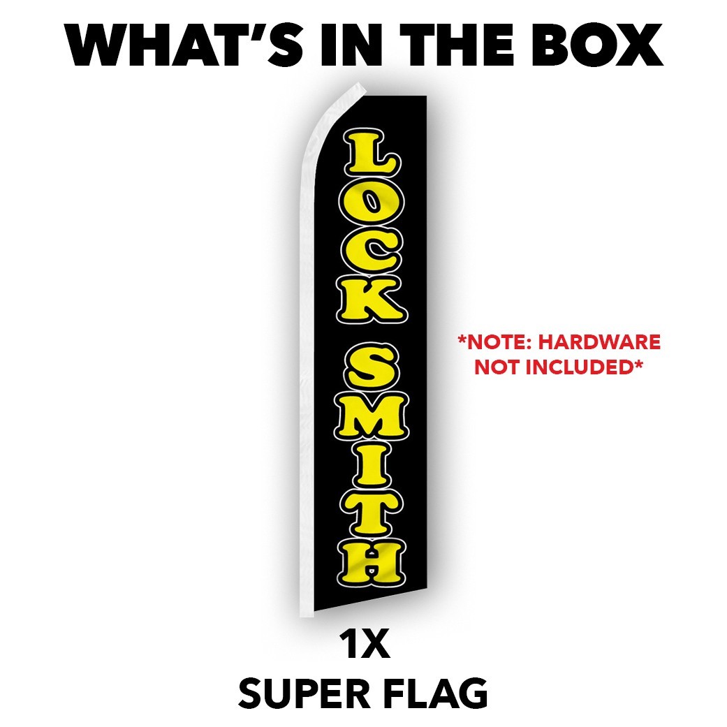 Locksmith Advertising Swooper Feather Flutter Flag Lock Smith Keys