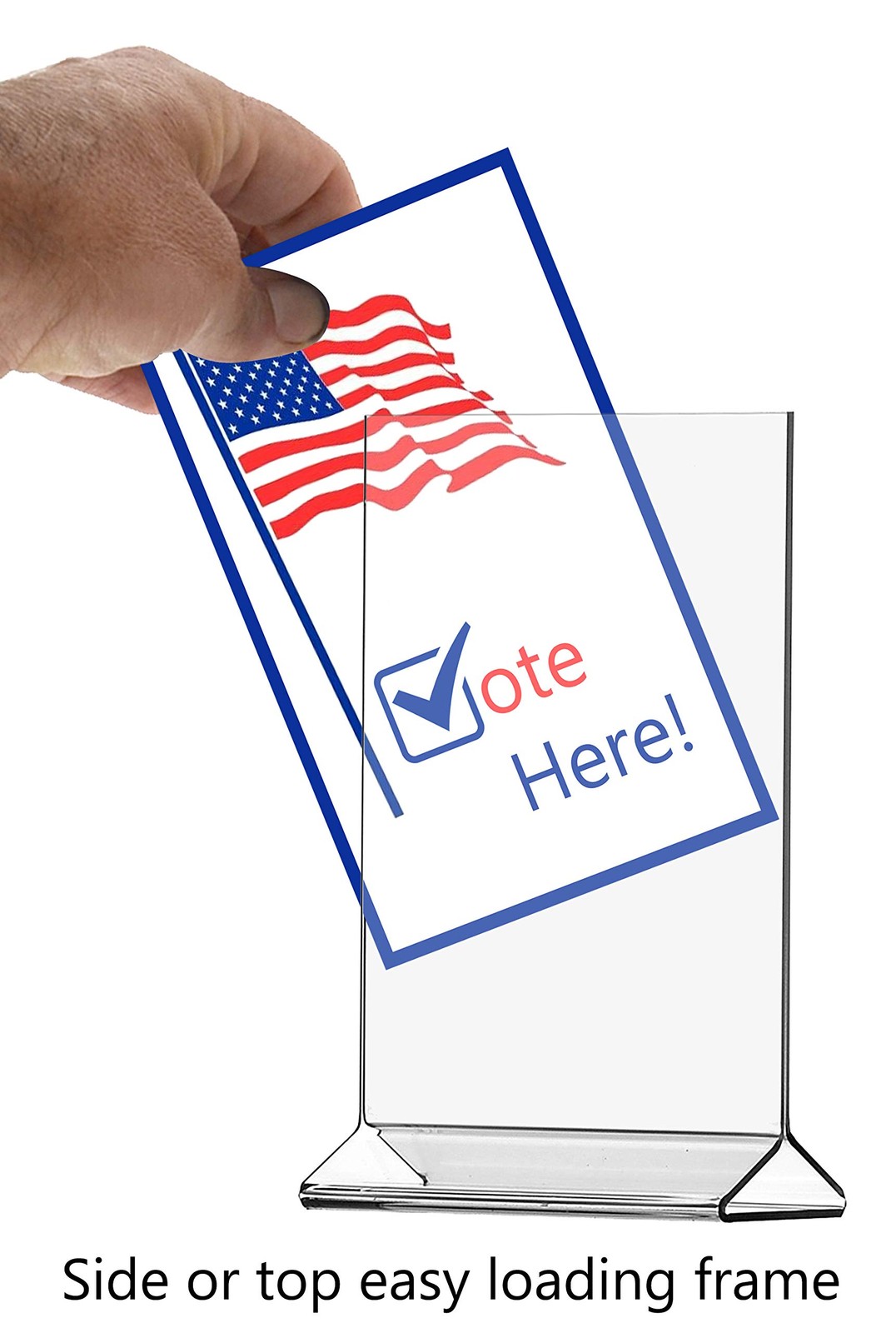 Marketing Holders 2 Pack Half Sheet Advertisement Holder 5.5&Prime;w x 8.5&Prime;h, Clear