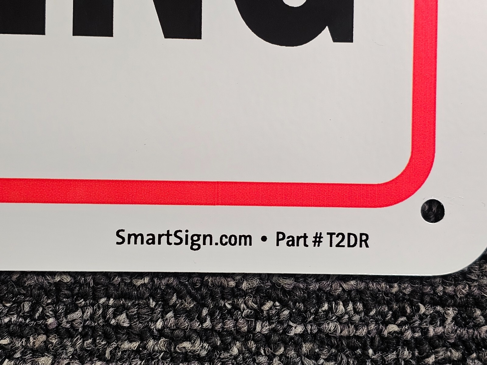 (QTY 5) SmartSign T2DR “No Smoking” Metal Sign with Symbol 40 mil 14 x 10 inch