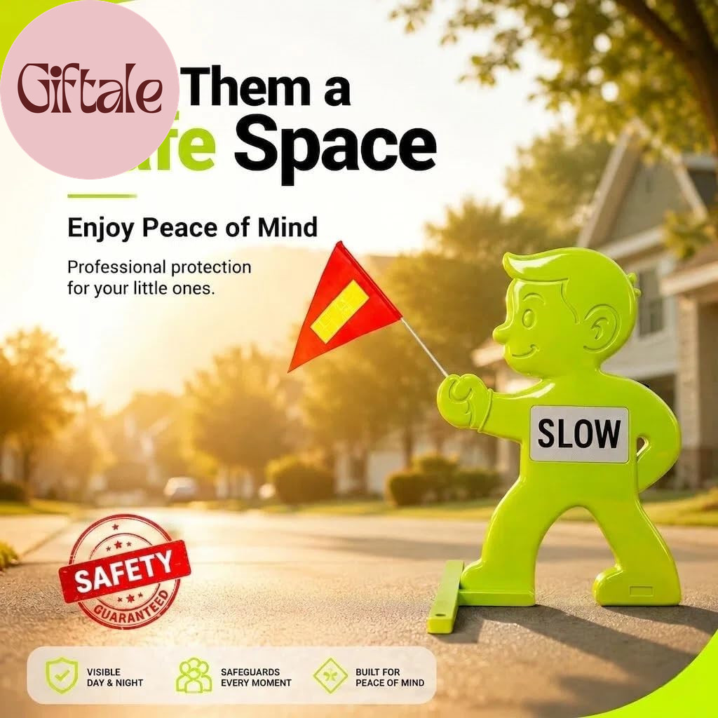 Slow Children at Play Safety Sign, 31 Inch | Reflective Flag
