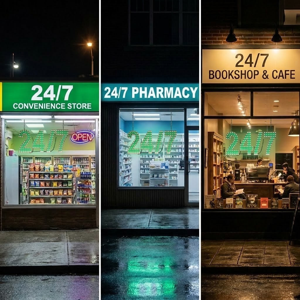 EPL Signs 24/7 Green LED Sign Business 9&Prime;x20&Prime; Remote 3G Sparkling Mode