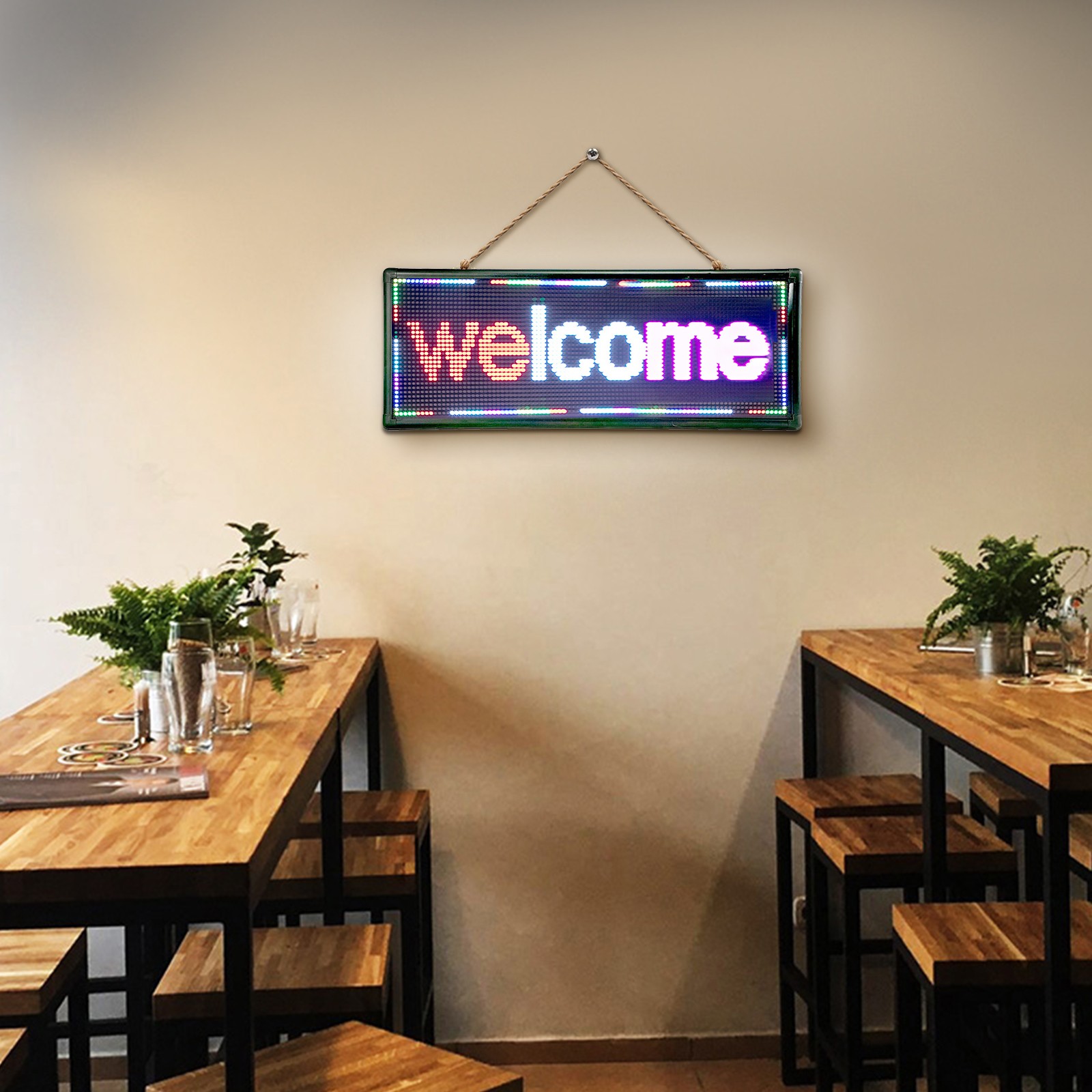 103*39*7cm High Resolution Electronics Led Sign 3 Color Scrolling Display Board