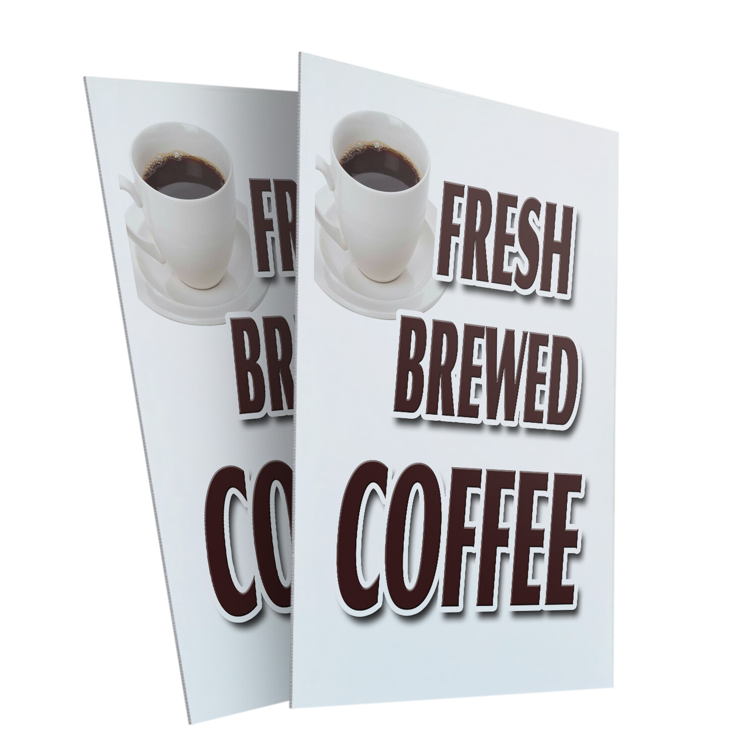 A-frame Sidewalk Fresh Brewed Coffee 24&Prime; x 36&Prime; Double Sided A-Frame Sidewalk Sig