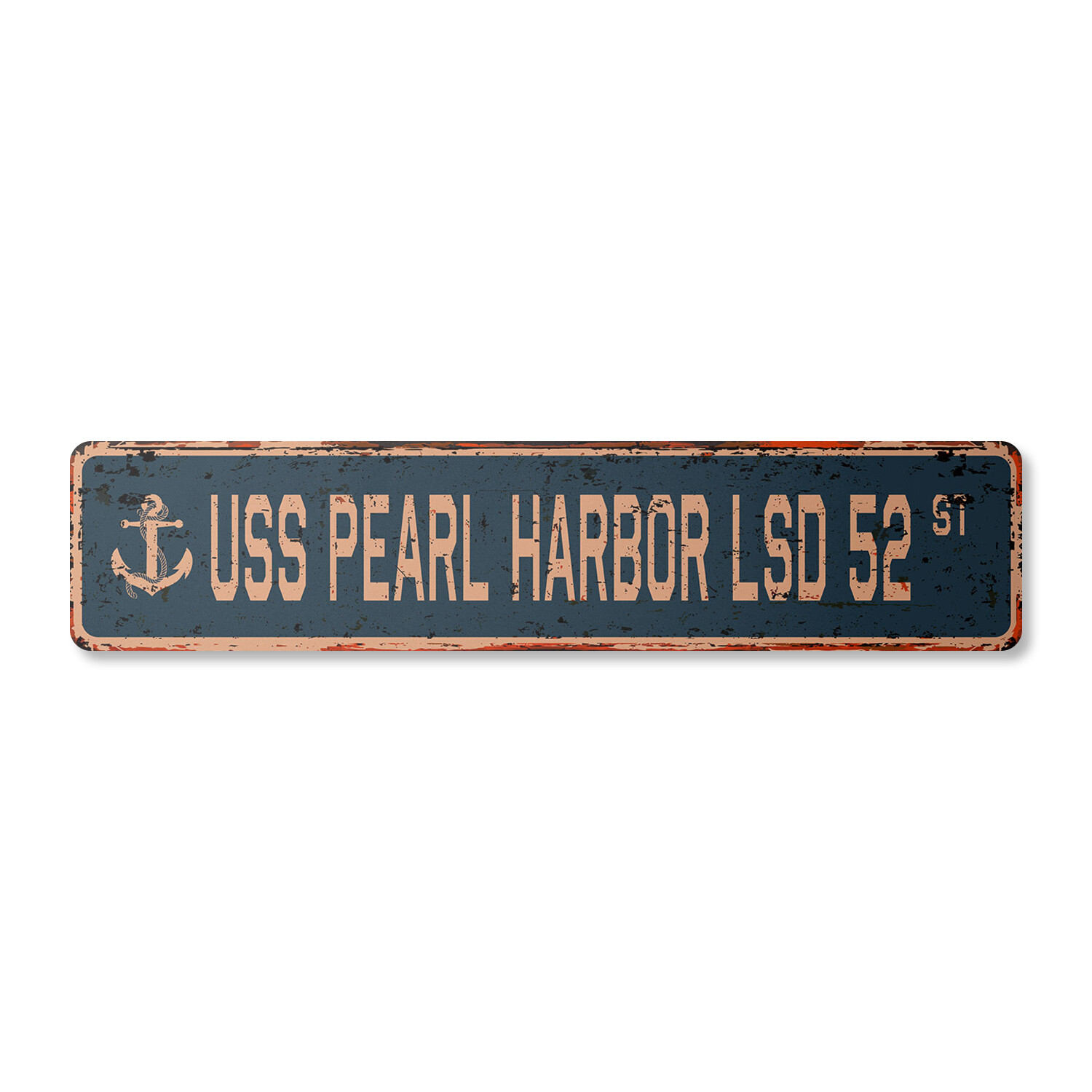 USS PEARL HARBOR LSD 52 Vintage Street Sign us navy ship veteran sailor rustic