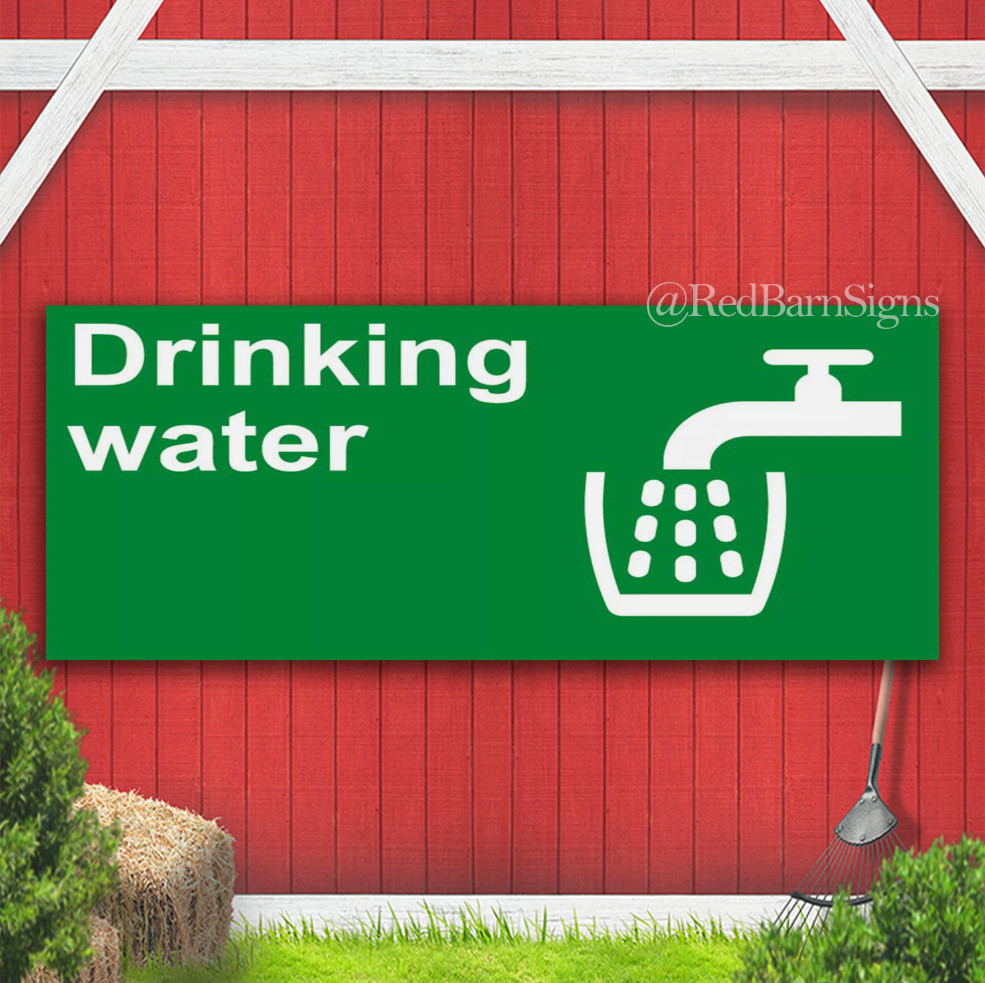 Drinking Water Safety Banner Sign with grommets