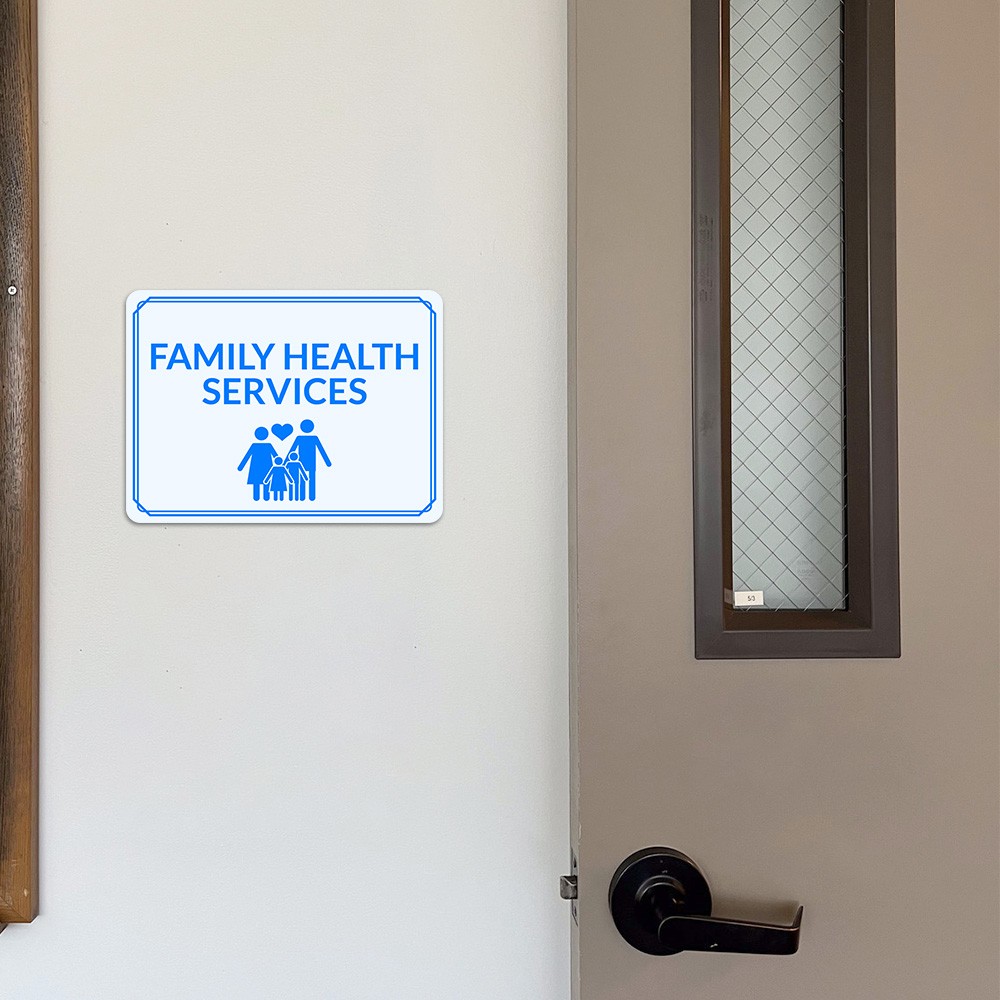 Classic Framed Plus Family Health Services Door or Wall Sign