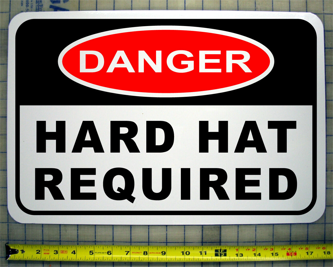 Danger Hard Hat Required – Workplace, Safety, Warning – Aluminum Sign