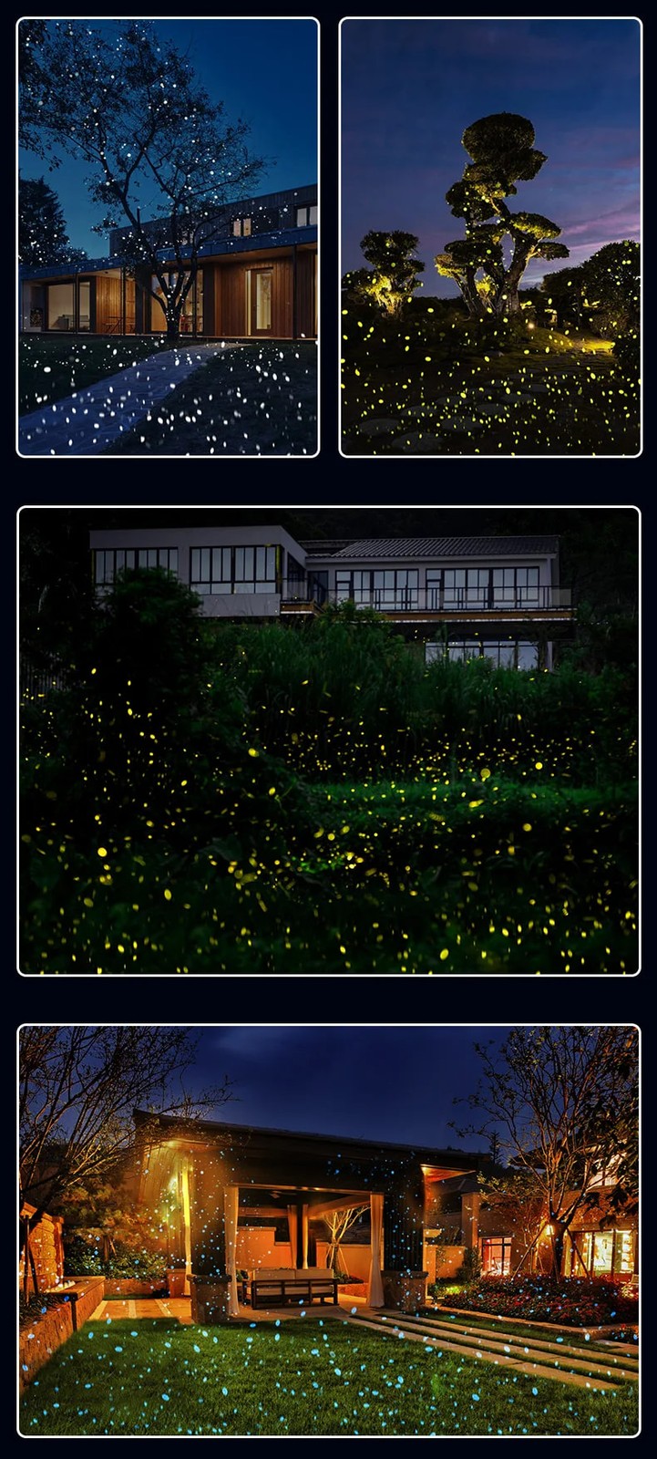 30W Waterproof LED Garden Light Dynamic Firefly Romantic Outdoor Flood Projector